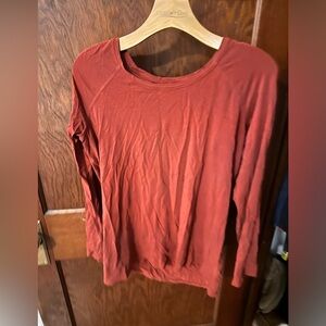 Lululemon long sleeve burnt orange shirt